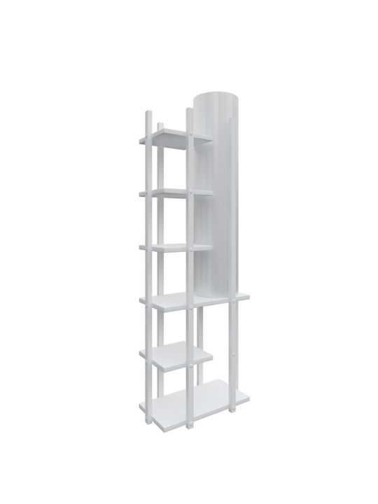 Bibliotecă Shell Spark Albă 45x25x135 cm