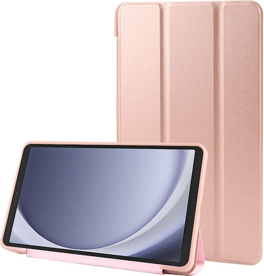 Samsung Galaxy Tab A9 X110/x115 - Dreifach-Falt-Flip-Cover Dreifache Unterstützung Fall, sturzsicher, aus Pu-Leder - Gold Rose (oem)