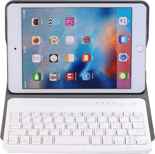 Отделящ се Bluetooth Флип Капак с Клавиатура на Английски Език САЩ Розово Златен iPad mini 2019