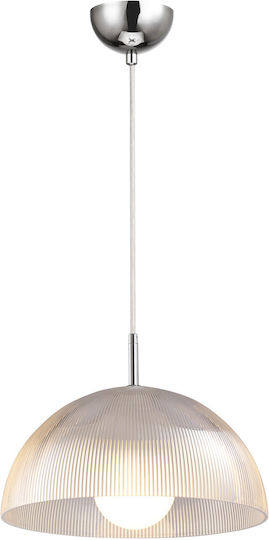 Agora Lighting Verstellbar Hängelampe Transparent mit Fassung E27 30cm.