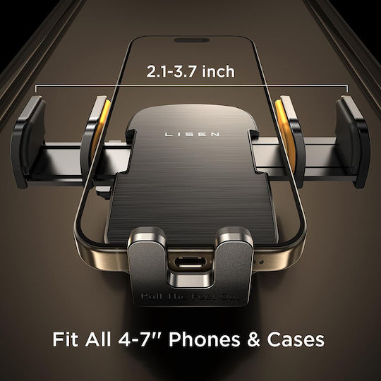 Lisen Car Mobile Mount with Adjustable Hooks Black