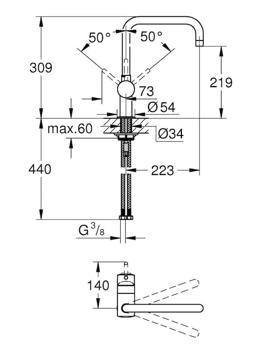Grohe Настолен Сребрист 30429000 Grohe Настолен Сребрист 30429000