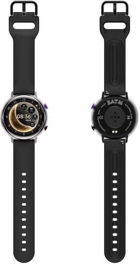 inSPORTline Brosel 43mm Αδιάβροχο Smartwatch με Παλμογράφο (Μαύρο)