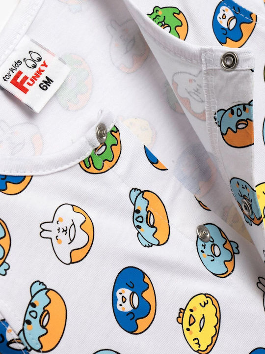 Funky Body pentru Bebeluși Mâneca scurta Alb