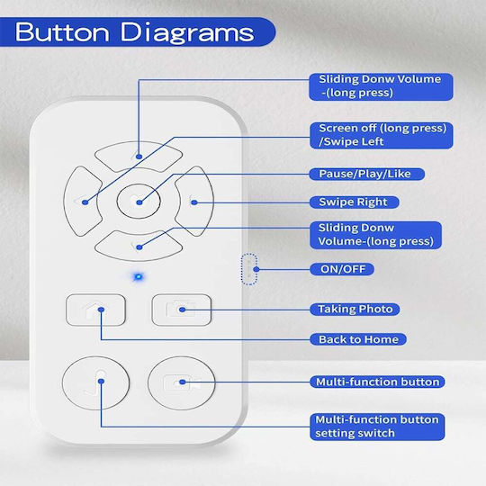 Контролер за Селфи Bluetooth Син