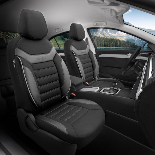 Set Individual Gray Seat Covers