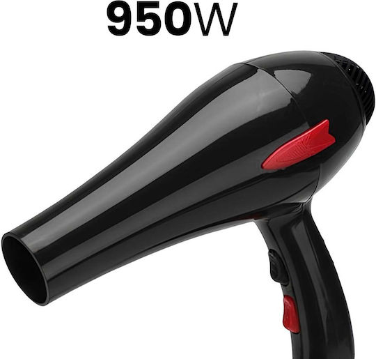 Avizar Professional 950w Hair Dryer 3 Temperature Settings Black