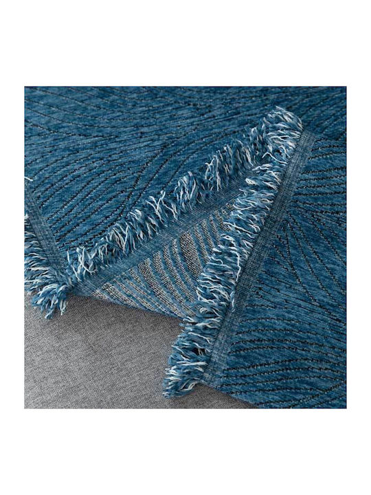 SpitiBazaar Σετ Ριχτάρια 3τμχ Chenille Μπλε Σκούρο