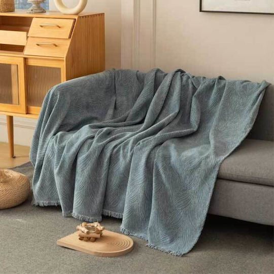 SpitiBazaar Σετ Ριχτάρια 3τμχ Chenille Γκρι Μπλε