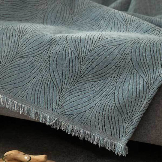 SpitiBazaar Σετ Ριχτάρια 3τμχ Chenille Γκρι Μπλε
