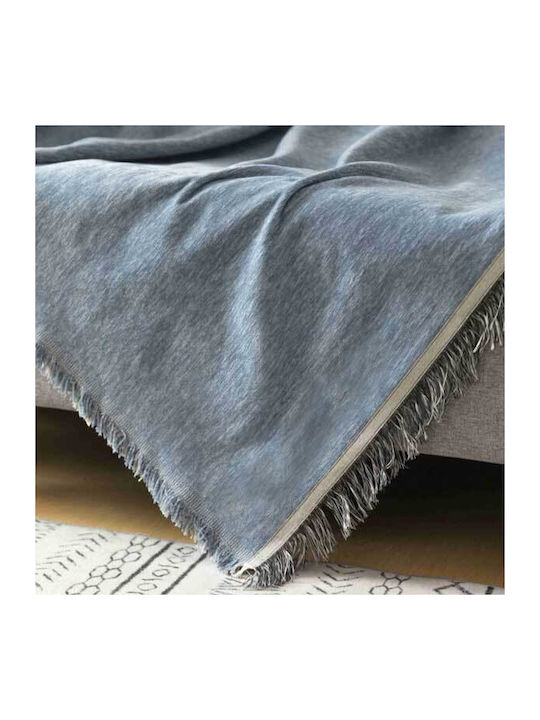 SpitiBazaar Σετ Ριχτάρια 3τμχ Chenille Γκρι Σιέλ