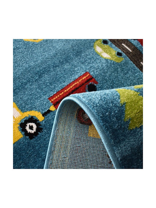 Saray Home 3d City Adventure Kids Rug Albastru 200x250cm