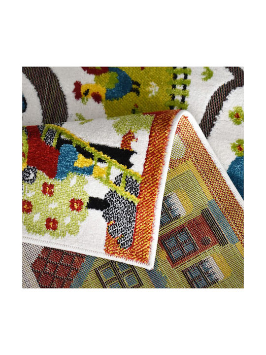 Saray Home 3d Farm Adventure Kinder Teppich Weiß 200x250cm