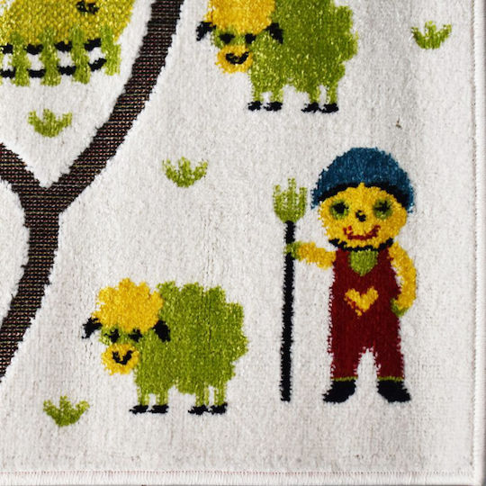 Saray Home 3d Farm Adventure Детско килимче Бял 200x250см