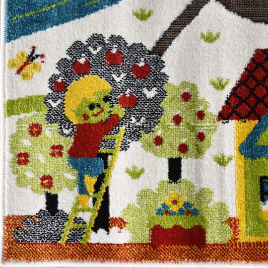 Saray Home 3d Farm Adventure Детско килимче Бял 200x250см
