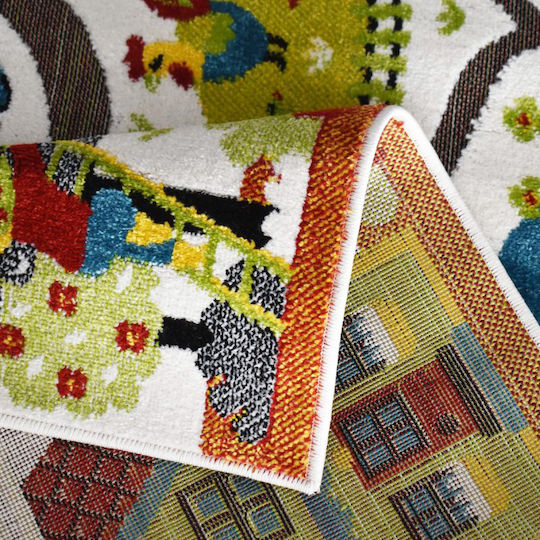 Saray Home 3d Farm Adventure Детско килимче Бял 133x170см