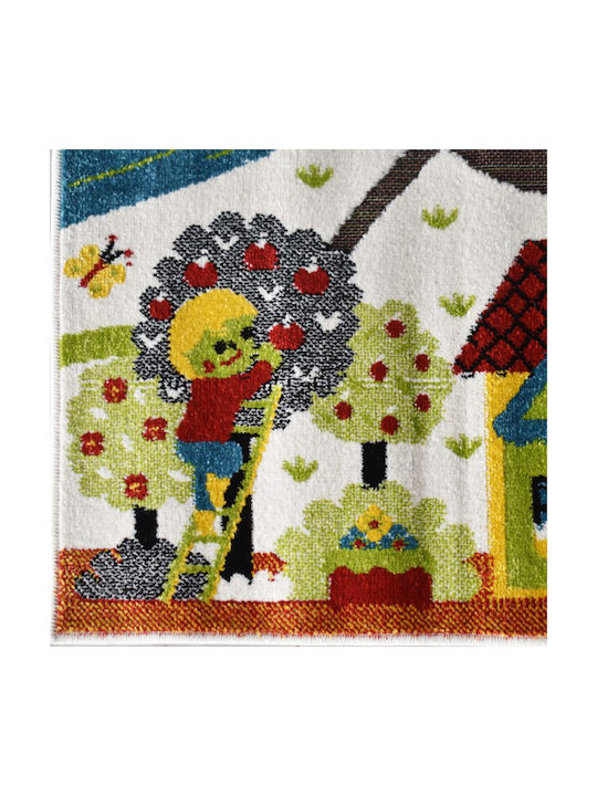 Saray Home 3d Farm Adventure Παιδικό Χαλί Λευκό 133x170cm