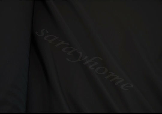 Saray Home Vorhang mit Bleistiftfalten Schwarze 280x300cm