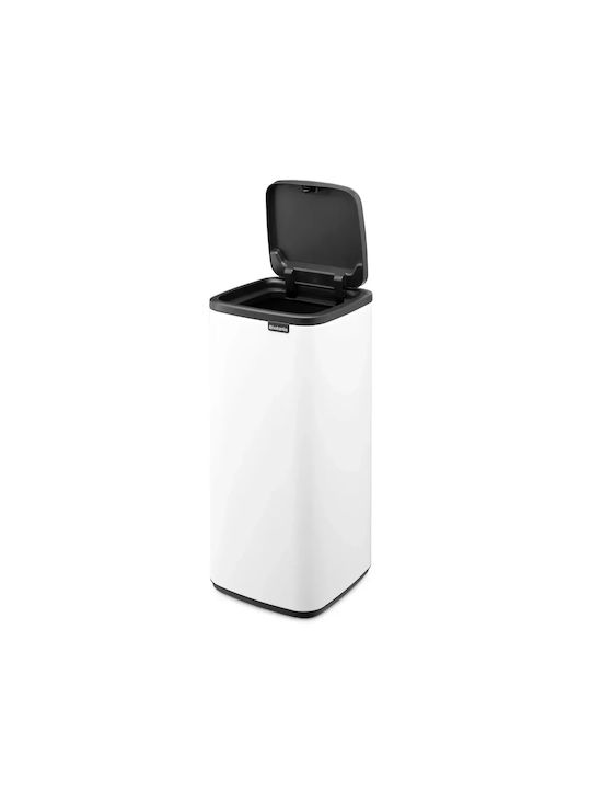 Brabantia Bo Touch Waste Bin Plastic Push White 30lt