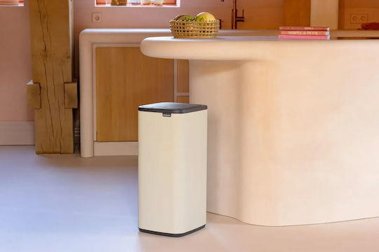 Brabantia Κάδος Bo Touch Απορριμμάτων Πλαστικός Push Μπεζ 30lt