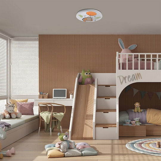 Rabalux Einfaches Licht Kinderdeckenleuchte Deckenleuchte montieren 24W mit Fassung E27 Braun 37.5cm