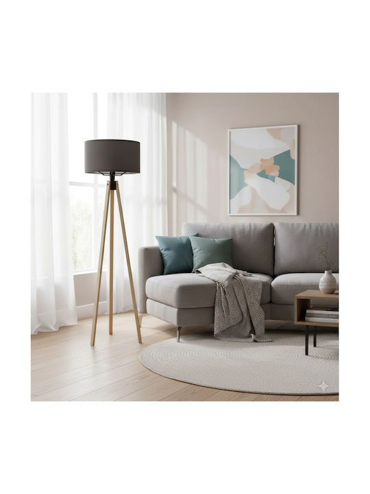 GloboStar Saga Floor Lamp H140xW38cm. with Socket for Bulb E27 Beige