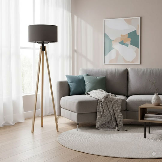 GloboStar Saga Stehleuchte H140xB38cm. mit Fassung für Lampe E27 Beige