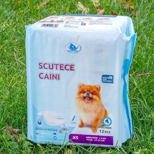3 X 12 Bucăți Clean Pets Scutece Pentru Cățele Foarte Mici Xs 23-36 Cm