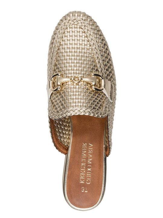 Flat Mules σε Χρυσό Χρώμα