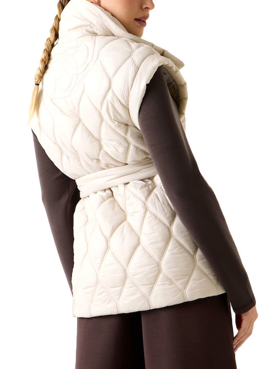 Guess Sleeveless Jacket Puffer Beige