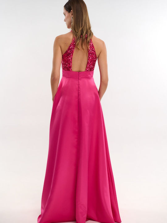 Maxi Abendkleid Fuchsia