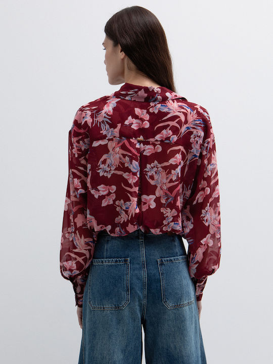 Women's Floral Long Sleeve Shirt Floral