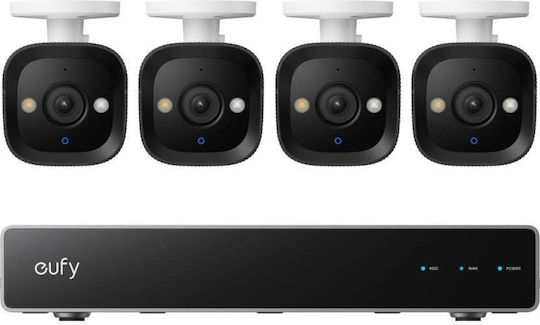 Eufy Surveillance System NVR PoE E40 4 Cameras Wireless Cameras IP 8MP with Recorder