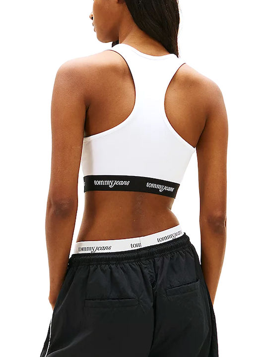 Tommy Hilfiger Дамски Crop Топ Без Ръкави Бяло-Черно Tommy Hilfiger Дамски Crop Топ Без Ръкави Бяло-Черно