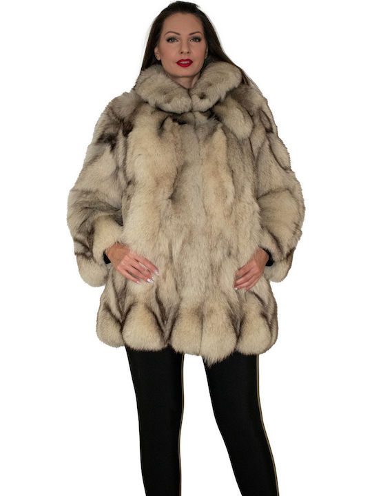 Women's Short Fur Beige
