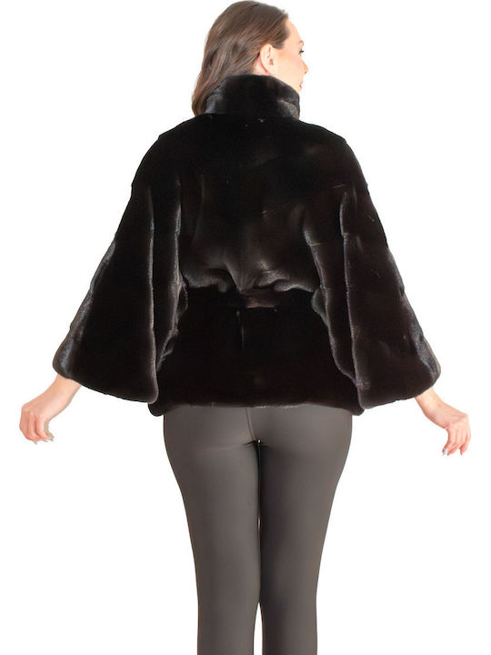 Frauen Pelz Black