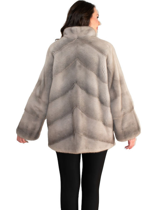Scurtă Blană de damă Gray