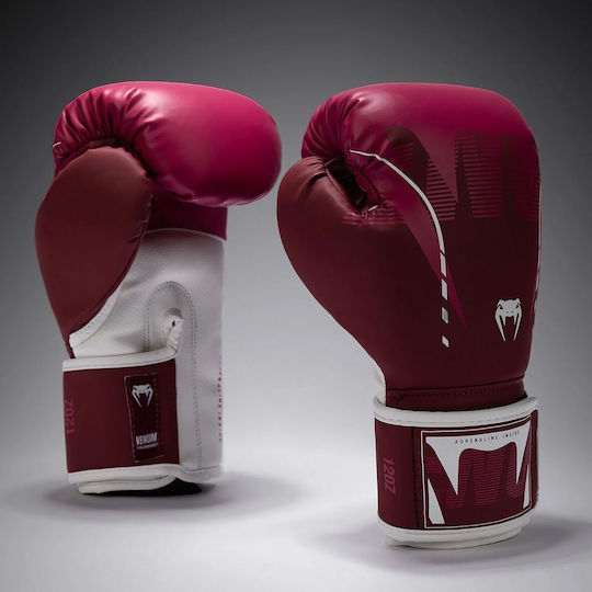 Venum Boxing Gloves made of Synthetic Leather for Match Pink