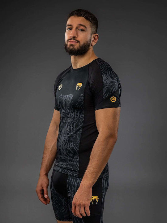 Venum Short Sleeve Shirt VENUM-05998-109 for Jiu-Jitsu Black