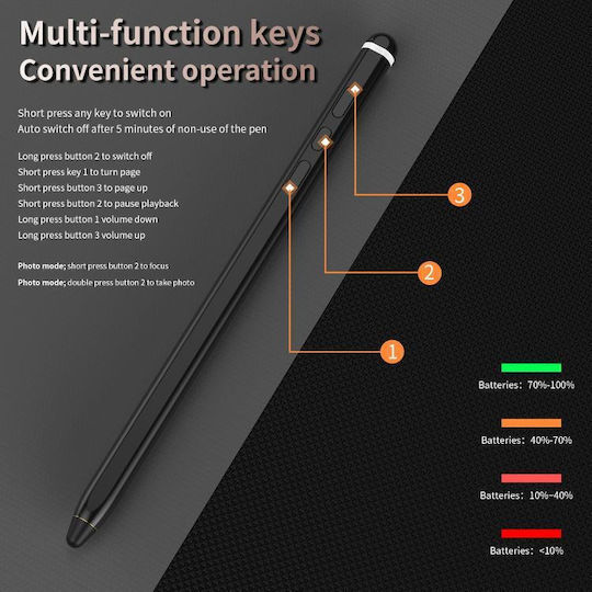 Digital Touch Stylus for Samsung Galaxy Z Fold 7 in Black color EDA008497701B