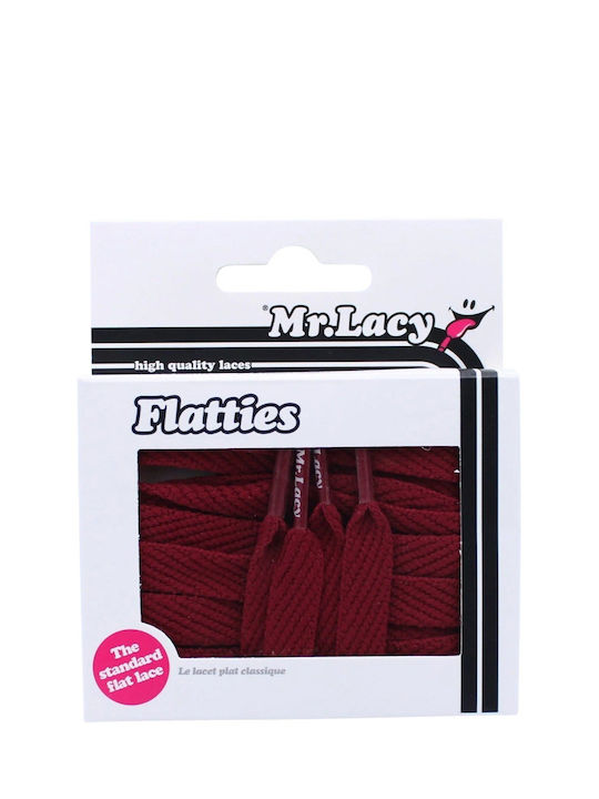 Mr Lacy Flatties Shoelaces 130cm Burgundy 316492-burgndy