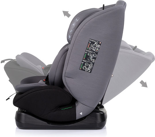 Chipolino Mondial Детско Столче за Кола i-Размер Charcoal 0-36 кг