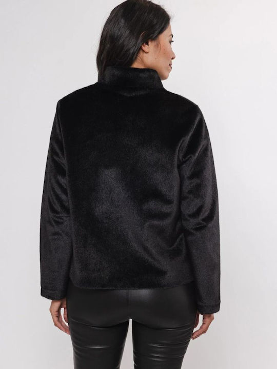 Women's Short Fur Black