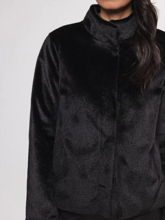 Women's Short Fur Black