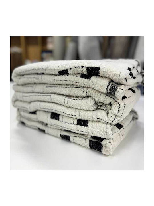 SpitiBazaar Σετ Ριχτάρια 3τμχ Chenille Ασπρόμαυρο