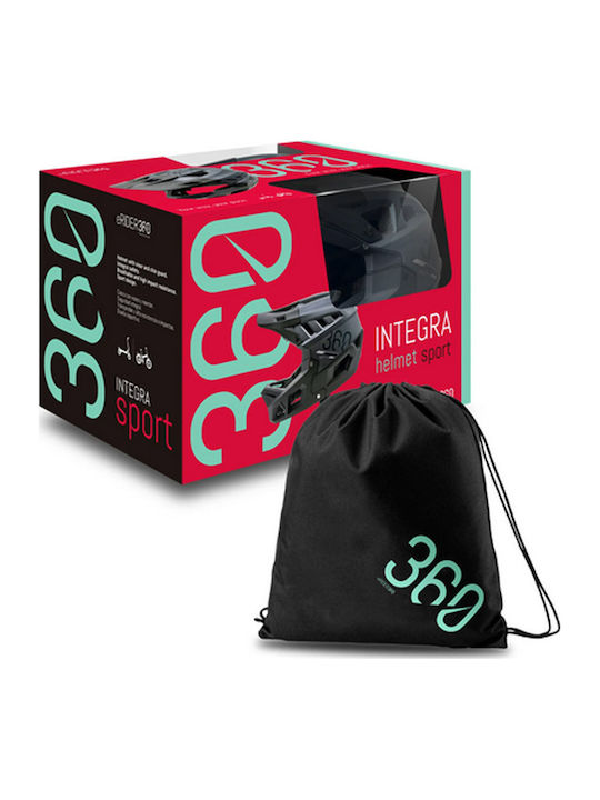 Erider360 Integra Sport Volles Gesicht Fahrradhelm Schwarz