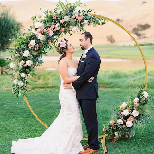 Метална Кръгла Арка За Декорация Златна 2m Wedding & Balloon Arch Aif590