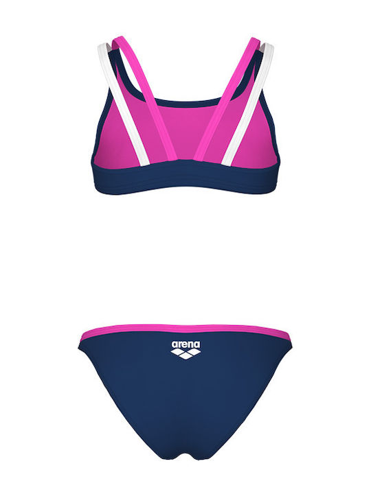 Arena Kids Swimwear Bikini Navy Shocking Pink White