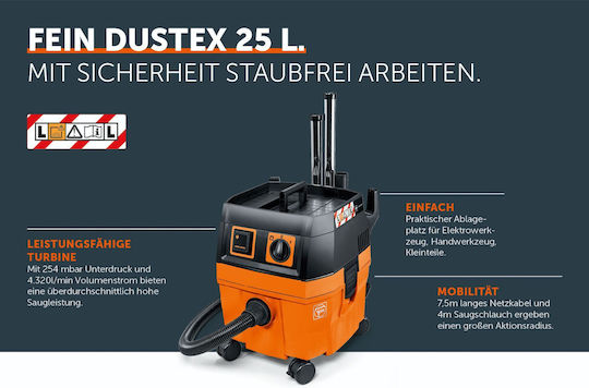 Fein Vacuum Wet / Dry with Plastic Bin 25lt