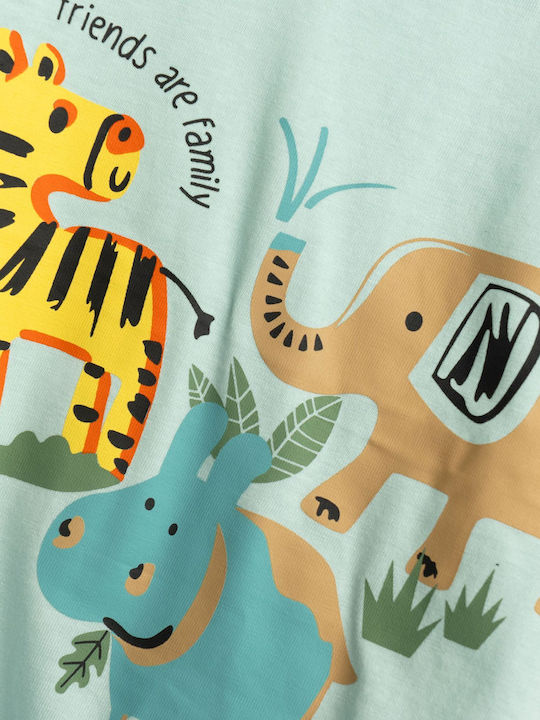 Funky Kids Clothing Set with Turquoise Pants 2 Pieces